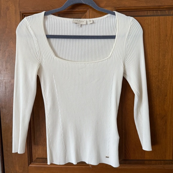Ted Baker London Tops - Ted Baker Square Neck Ribbed Top - 1 Small
